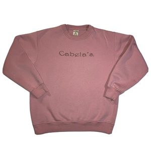 Cabela's Medium Crew Neck Sweatshirt Pink Womens